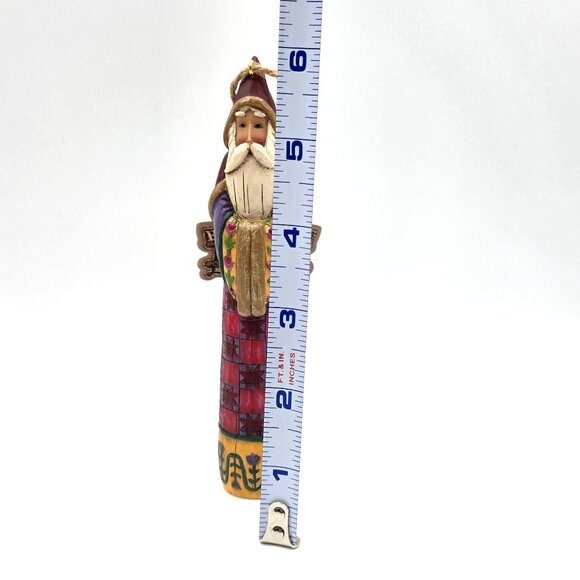 Jim Shore Heartwood Creek 2004 Red Sunburst Tulip Santa 3 Hanging Ornaments 6" - Picture 8 of 8